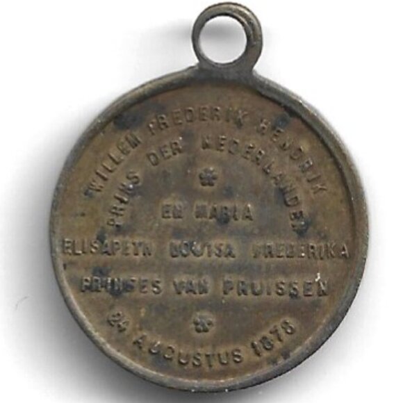 1878 Netherlands Royal Medal (b81) - Picture 2 of 2